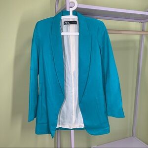 Zara Casual Blazer in Teal